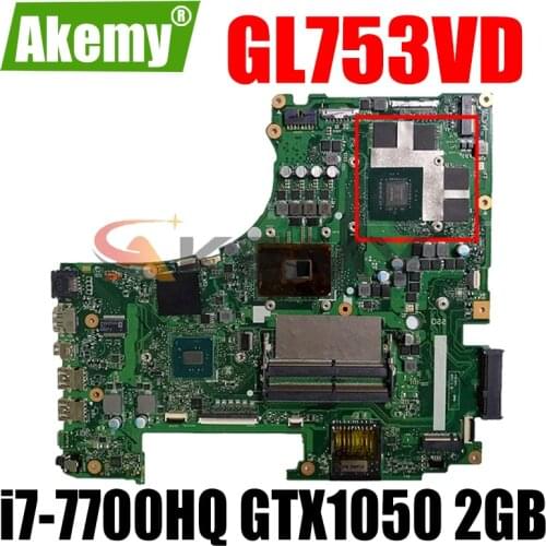 GL753VD i7-7700HQ CPU GTX1050 2GB VRAM N17P-GO-A1 Mainboard For ASUS ROG GL753VD Laptop Motherboard 100% Tested Free Shipping