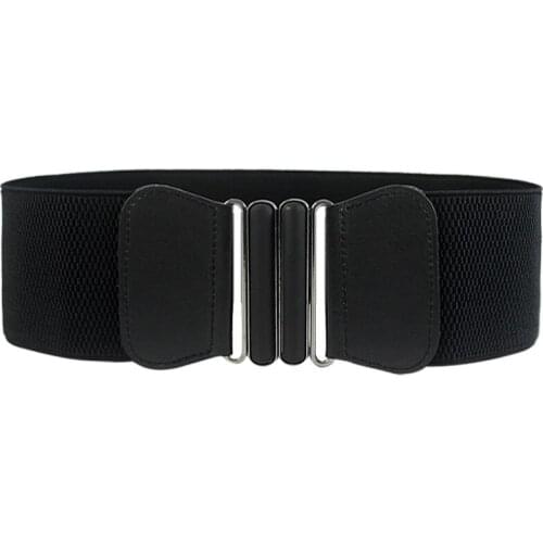 Hot Sale Fashion Waist Belts Women Fashion Lady Solid Stretch Elastic Wide Belt Dress Adornment For Women Waistband