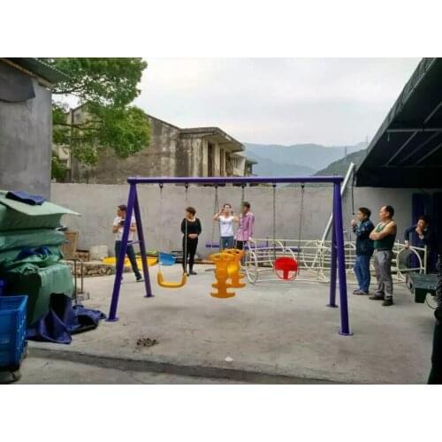 Outdoor baby swing chair playground childrens plastic slide garden toys seat kids monkey bars set children child swing nest Q40