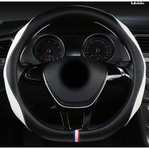 KOKOLOLEE Leather Car Steering Wheel Cover For Mazda 2 3 5 6 7 8 CX3 CX5 CX7 CX98 CX9 MX5 MX7 RF Version