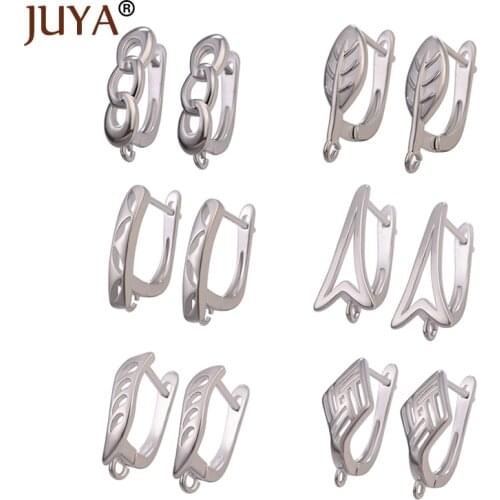 JUYA DIY Earring Accessories Hooks for Jewerly Making Findings Woman Earrings Handmade Accessories High Quality Copper Metal