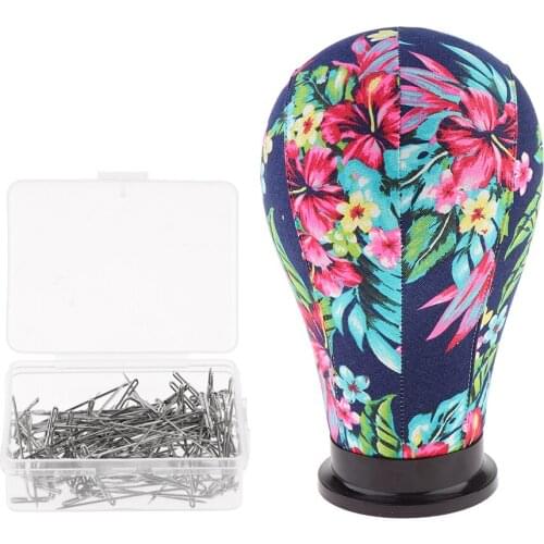 22 inch Professional Block Cork Mannequin Head Manikin for Wigs Making Hat Display with T Pins/Needles