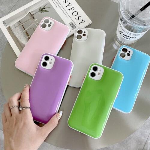 Cute Candy Color Phone Case For iPhone 11 12 Pro Max XS 7 Plus 8 Plus X S XR SE 2020 Reliver Stress Fashion Soft Silicone Shell