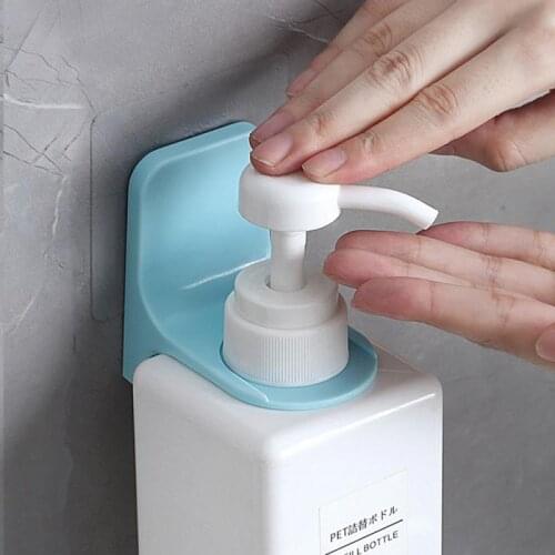 1pcs Wall Mounted Shampoo Bottle Shelf Shampoo Holder Wall Mounted Shower Bottle Hanger Storage Rack For Bathroom Free Punching