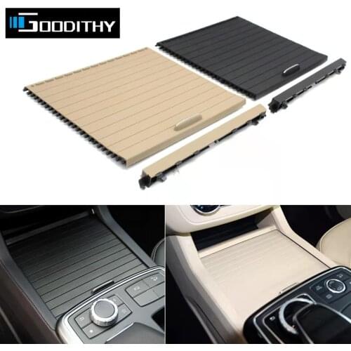 Car Interior Drink Cup Holder Roller Cover Shutter Dust-proof Cover For Mercedes Benz W166 ML GL GLE GLS 2012-2018
