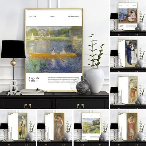 Pierre-Auguste Renoir France Oil Painting Poster, The Seine At Asnieres Art Prints, Vintage Auguste Renoir Wall Home Decor Gift
