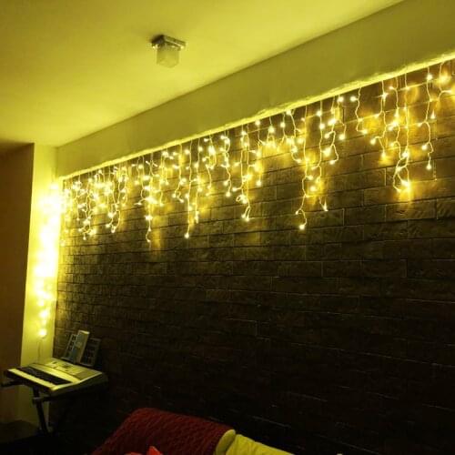 10M LED Curtain Garland Christmas Lights Decoration For Room Home Party Wedding Fairy Lights Icicle Holiday Lighting Outdoor