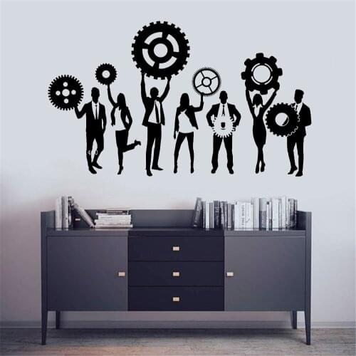 Team Business Work Wall Vinyl Decals Teamwork Office Interior Decor Self-adhesive Unique Gift Removable Art Large Poster WL635