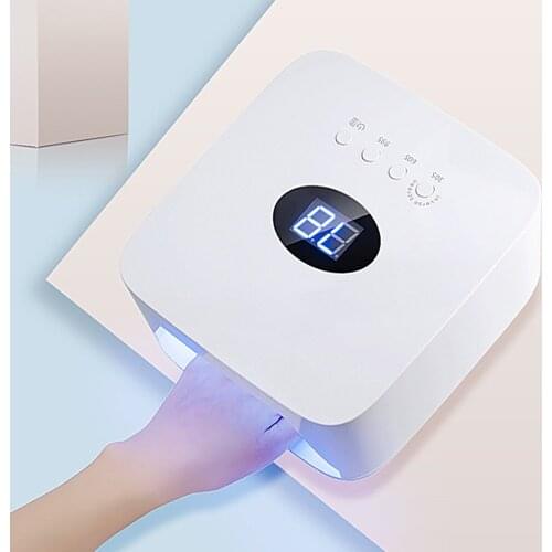 9600mAh Battery Built-in Rechargeable Nail Lamp With Power Bank Dual USB 54W 30 LED Polisher Nail Gel Curing Lamp Manicure Tools
