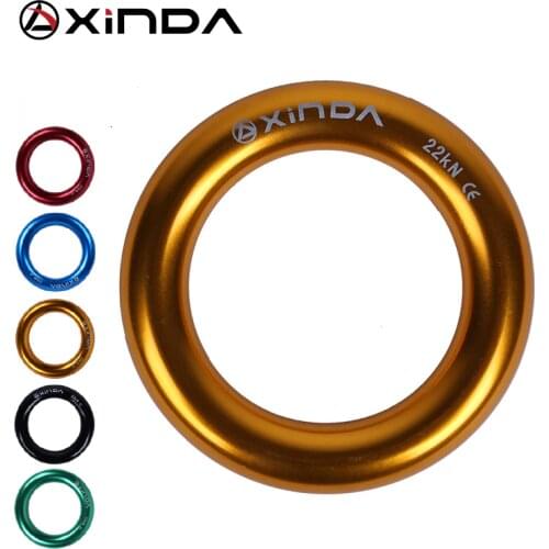 Xinda Aluminum alloy Small Ring Outdoor Mountaineering Climbing Multi-purpose Ring 22KN Climbing Tree Flat Belt Loop Rappel Ring