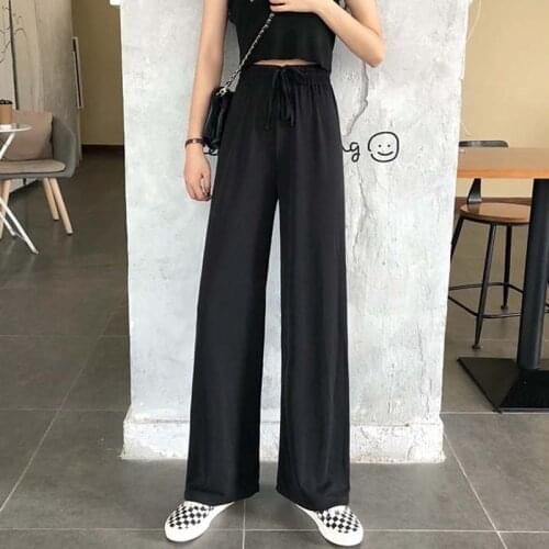 Women High Waist Casual Pants New Arrival 2021 Fashion Korean Style All-match Loose Comfortable Female Sweatpants W452