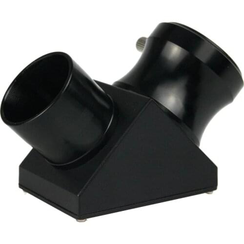 1.25" 90-Degree Diagonal Adapter Erect Image Zenith Mirror Prism Metal&Plastic for Refracting Telescope Eyepiece Lens