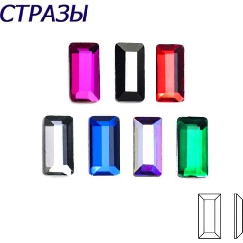 Colors 100pcs Flat Back Nail Rhinestones 2.5x5mm Rectangle Crystals Shiny 3D Strass Gem Stone Manicure Decors Charms Jewelry