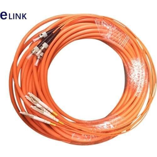 2pcs 10m 4 cores fiber patchcord MM bundled jumper LC SC FC ST branch cable 2.0mm Multimode optical fiber patch lead 4C bundle