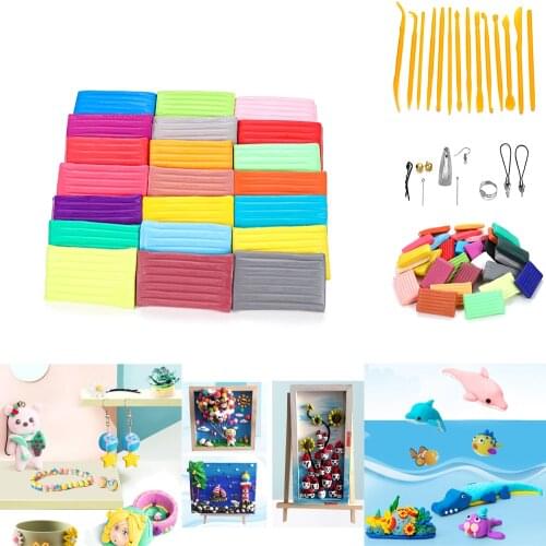 50 Colors/set Non-toxic Strong Ductility Soft Clay Sets Plasticine With Tools For DIY Children Creative Art Craft Jewelry Making