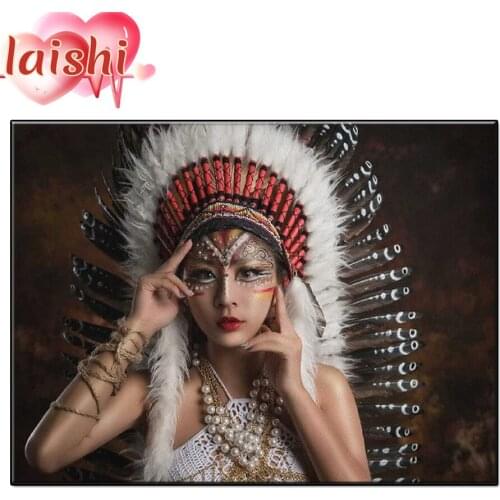 3D Diy Indian girl Diamond Painting Cross Ctitch Kits Diamond art crystal Mosaic Embroidery Painting home decor New Year Gift