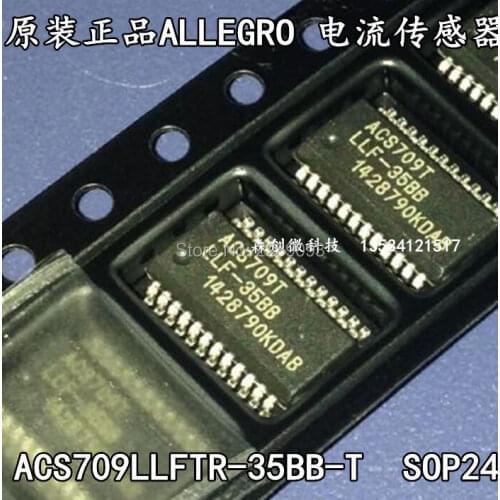 Free Shipping! ACS709LLFTR-35BB-T ACS709T LL-35BB ACS709T-LL-35BB High Bandwidth Fast Fault Response Current Sensor IC SSOP-24