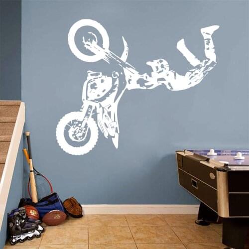 Extreme Sport Motorcross Motorcycle Vinyl Wall Stickers Decal Art Wall Decor Poster Bedroom Mural Living Room Decoration Cx244