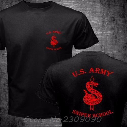 New US Army Special Force Sniper School Fort Benning Traning Camp T-shirt Mens Cotton Top Tee T Shirt
