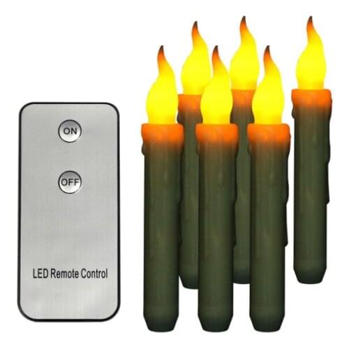 Quality 6pcs/set Remote Function Yellow Flash Flameless Led Electronic Candle Lights Simulation Flame Candle Lamps