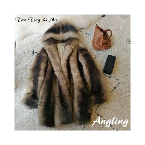 Top brand Style 2020 New High-end Fashion Women Faux Fur Coat S106 high quality