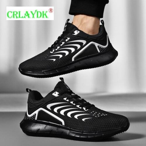 CRLAYDK 2021 Fashion Mens Running Shoes Breathable Comfortable Non-Slip Sneakers Lightweight Tennis Casual Sport Trainers