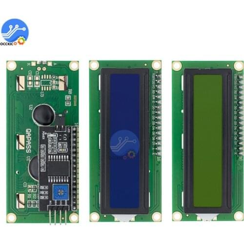 LCD1602 Module Blue / Yellow Green Screen 16x2 Character LCD Display 1602 LCD PCF8574T PCF8574 IIC I2C Interface 5V For Arduino