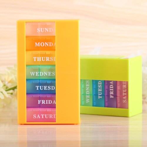 Small Pill Box Pill Box 21 Grid Pill Box One Week Pill Box Multi Function Storage Box Medicine Container Pill Box Dispenser