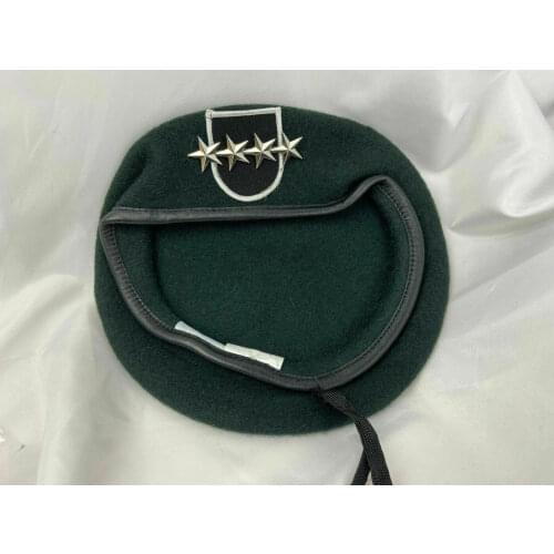 New US Army 5th Special Forces Group Green Beret Officer 4 Star General Rank Hat Military Cap