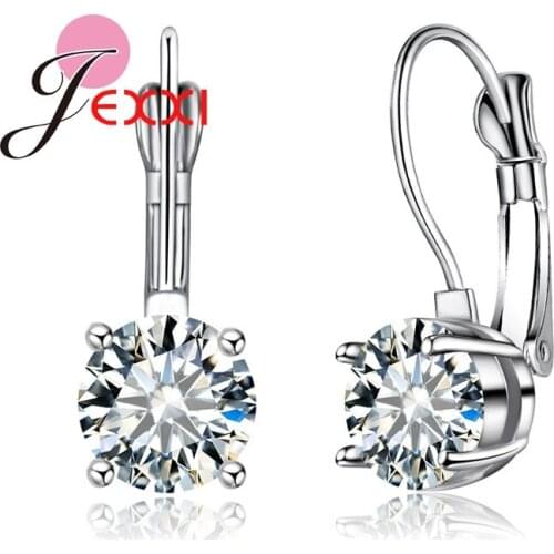 Charm Simple Design Women Girls Fashion Earrings 925 Sterling Silver Party Jewelry Valentines Day Gift Brand Earring
