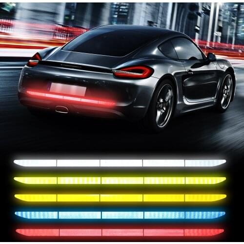 Car Trunk Reflector Sticker Accessories Reflective Tape For ALFA ROMEO giulietta mito 147 159 dacia duster LADA KIA