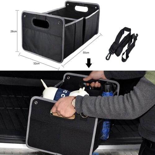 Foldble Car Boot Trunk Storage Box For Volvo XC60 S60 S40 S80 V40 V60 V70 V50 850 C30 XC90 S90 V90 XC70 S70 Logo Organizer Bags