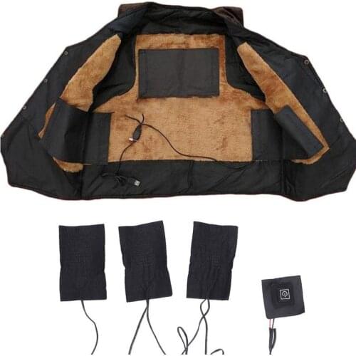 USB Black Electric Heating Pad Clothes Heater Warmer Pads Durable Clothing Thermal Cushion Winter Jacket Vest