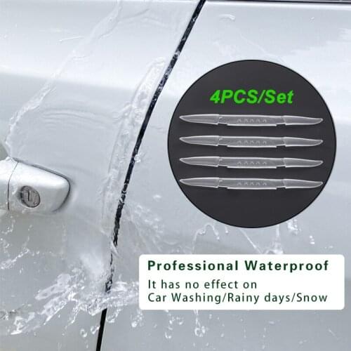Car Door Edge Guards Cover Transparent Anti-collision Protector Auto Bumper Bar Stickers Rear View Mirror Cover Protection Strip