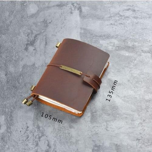Genuine Leather Traveler Notebook Passport Planner Note books Notebook Organizer Journal Agenda Daily Office School 135X105mm