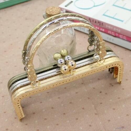 1PCS 18cm Antique Bronze Purse Bag Metal Arch Frame Kiss Clasp Lock Handle