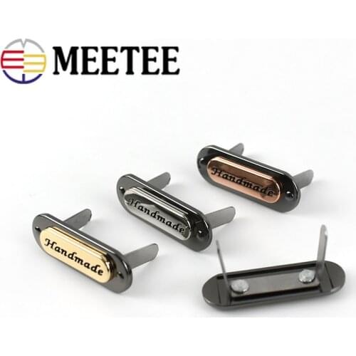 10/20pcs 35x12mm Metal Bag Labels Tag Handmade Handcraft Decorative Buckles for Purse DIY Hardware Sewing Accessories BK113