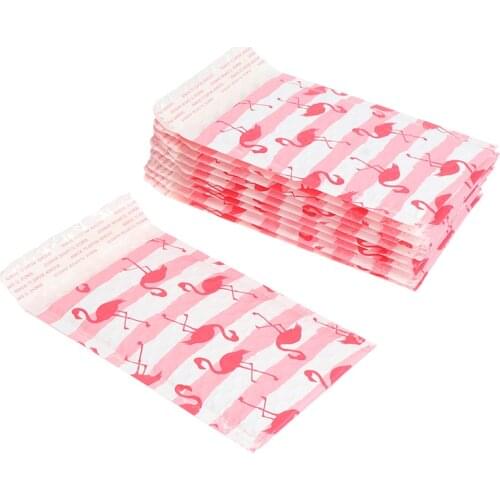 10pcs Flamingo Cute Cartoon Design Bubble Mailer Mailing Bag Self Sealing packaging Gift 125*180mm