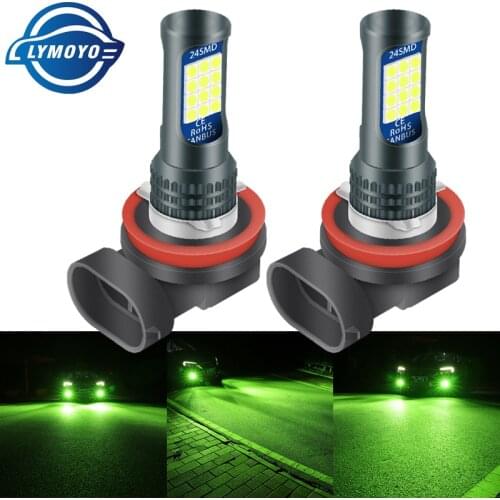 2pcs H8 H11 H9 Led Bulb Car Fog Light with 3030 24SMD For Auto Fog Lamp Bulb Day Running Light Canbus no error 12V Fog Lamp