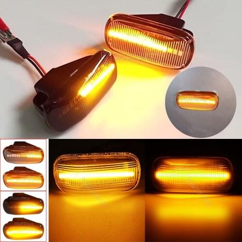 2Piece Led Dynamic Side Marker Turn Signal Light For Honda Stream S2000 CR-V HR-V Civic City Fit Jazz Accord Sequential Lamp