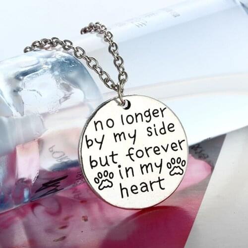 Dog Tag Footprint Friend Lover Heart Fashion Sliver Plated Gifts Family Party Choker Love New Charm Pendant Necklace Chain