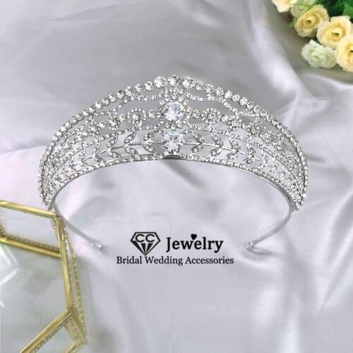 CC Crown Tiara Hair Accessories for Women Wedding Bridal Crowns Engagement Jewelry High Quality Headdress Trendy Headpiece YQ38
