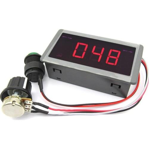 Digital Display PWM DC Motor Governor Speed Regulator 6V 12V 24V 6A 8A 0~100% Adjustable Stepless Speed Switch Controller