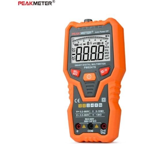 PEAKMETER PM8247S Smart Digital Multimeter Auto Range Professional Voltmeter 600V with NCV Frequency Backlight Tester
