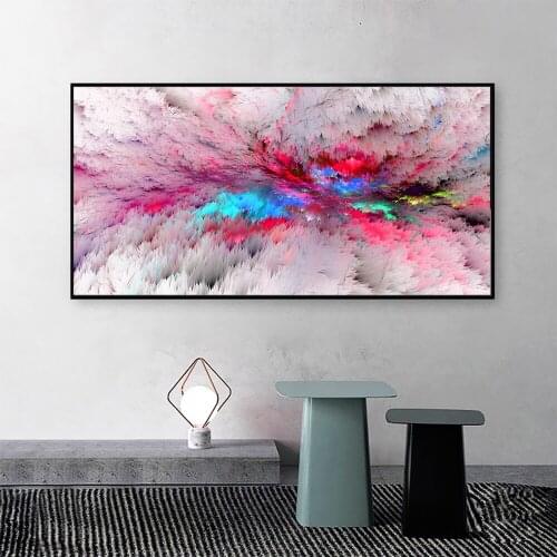 DDWW Wall Art Canvas Paintings Landscape Picture Abstract Cloud Painting for Living Room Home Decor No Frame Wall Posters