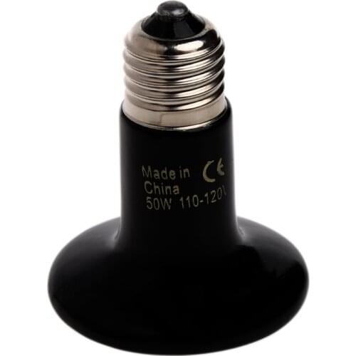 Pet Ceramic Heating Light 50W 100W 150W 200W Infrared Ceramic Emitter Heat Lamp Black For Reptile Pet Brooder 110V-220V