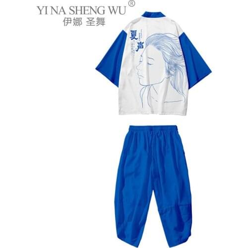 Kimono Man Japanese Clothes Yukata Male Samurai Costumes Haori Obi Beach Mens Kimono Cardigan Japanese Streetwear Jacket Summer