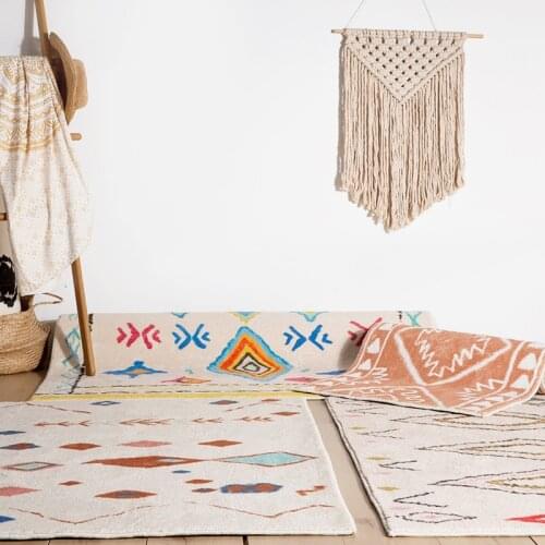 Morocco Carpets Geometric Ethnic Living Room Home Decor Area Rugs Bedroom Nordic Soft Carpet Bedside Office Study Table Mat