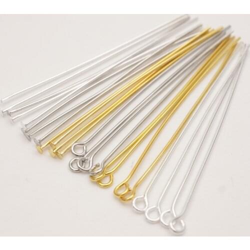 100pcs/lot Copper T/9 Type Handmade Pins 30mm 50mm Length Manual Beading Connector Needles DIY Jewelry Accessories