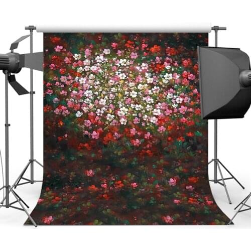 Mehofoto Oil Paintings Photography Backdrop Baby Red Flower Photo Backgrond for Picture Photography Studio Props CM-4806